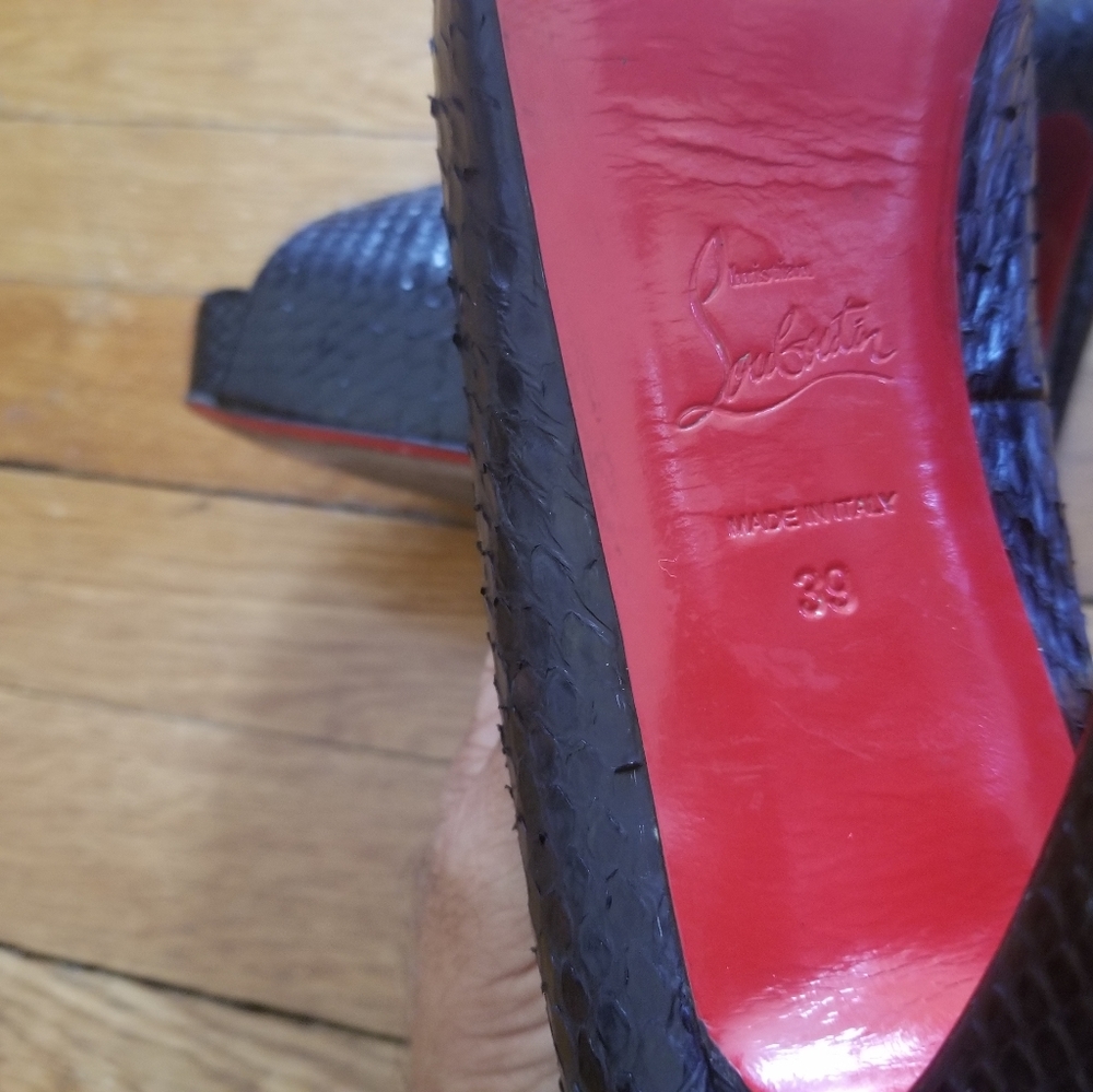 Christian Louboutin Python Heels 100% Authentic - image 4
